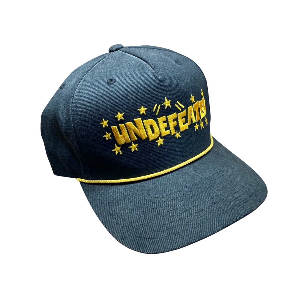 Rare Undefeated 5 Panel Rope Hat Starter Snapback Black Mens Streetwear Cap